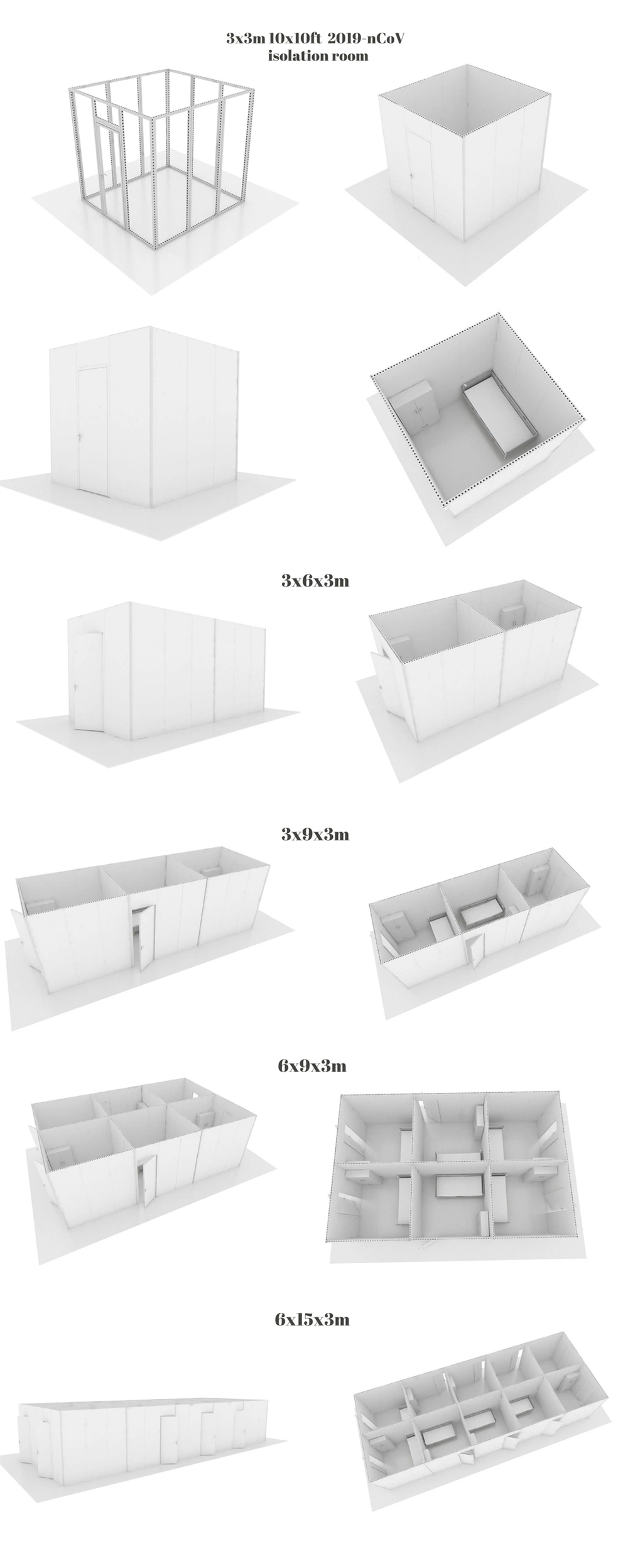 Light Weight Folding Container House Isolation Hub Quarantine Room