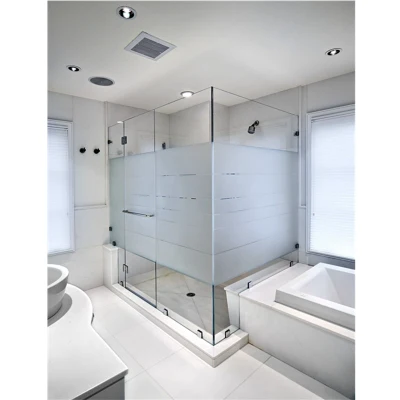 Puerta de ducha de baño con diseño de parrilla, marco delgado de vidrio templado de seguridad de aluminio, pared divisoria, puerta corredera