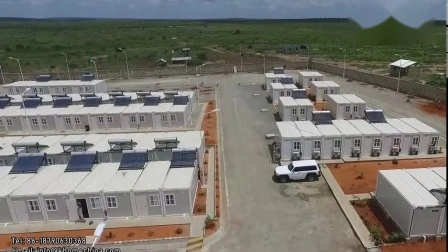 Soluciones de vivienda para sitios de construcción de bajo costo Casa contenedor de 20 pies para campo de trabajos forzados