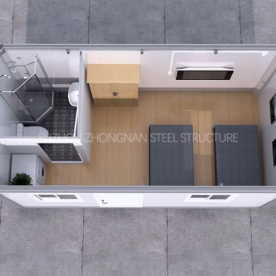 Precio de contenedor de casa prefabricada modular pequeña de 20 pies de vida desmontable de acero asequible